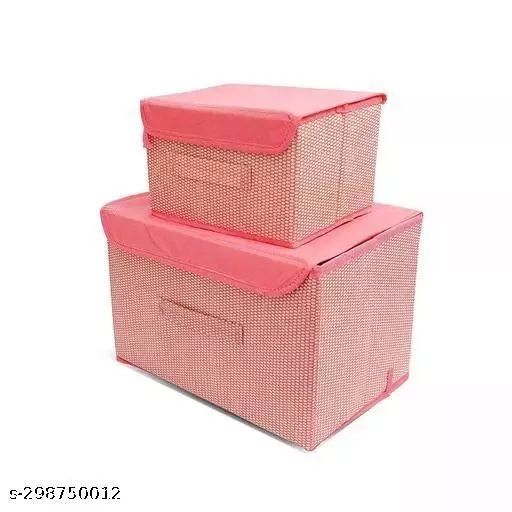 Mteaser Storage Set Of 2 Basket, Box , Bins & Non Woven Wardrobe Closet  Organizer Foldable Drawer Inside Wardrobes With 2 Bins (Photo 10 of 15)