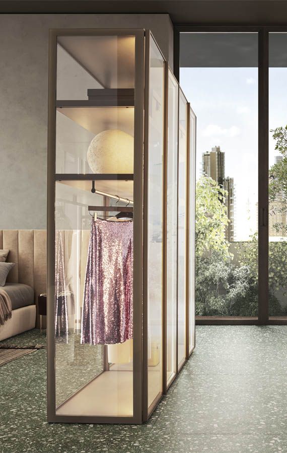 Murano, Modern Modular Glass Wardrobe, Design Pianca With Venetian Glass Wardrobes (View 5 of 15)