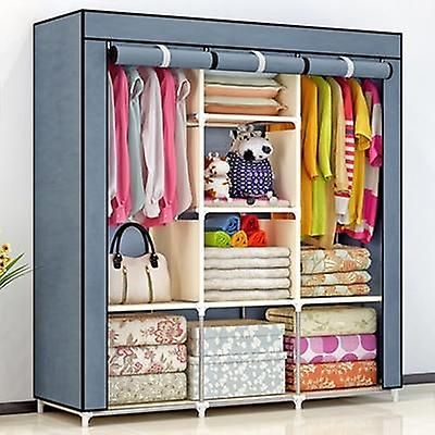 Non Woven Fold Portable Storage Furniture, Quarter Wardrobe Cabinet Bedroom  | Fruugo It With Portable Wardrobes (View 2 of 15)