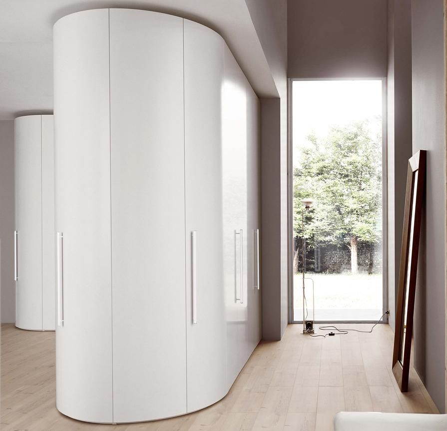Novamobili Curved Wardrobe | Fitted Wardrobes | Bedroom Furniture In Curved Corner Wardrobes Doors (View 12 of 15)