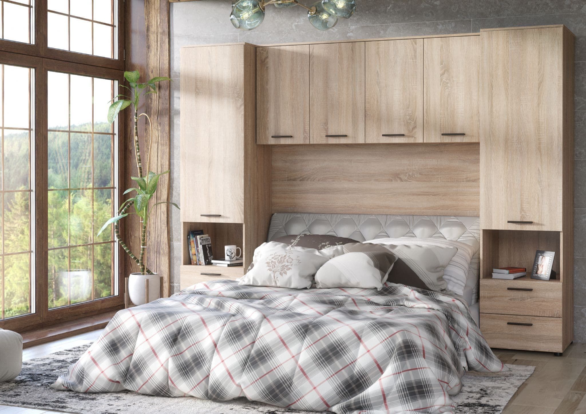 Oak Effect Overbed Storage Unit – Online Outlet Throughout Overbed Wardrobes (View 2 of 15)