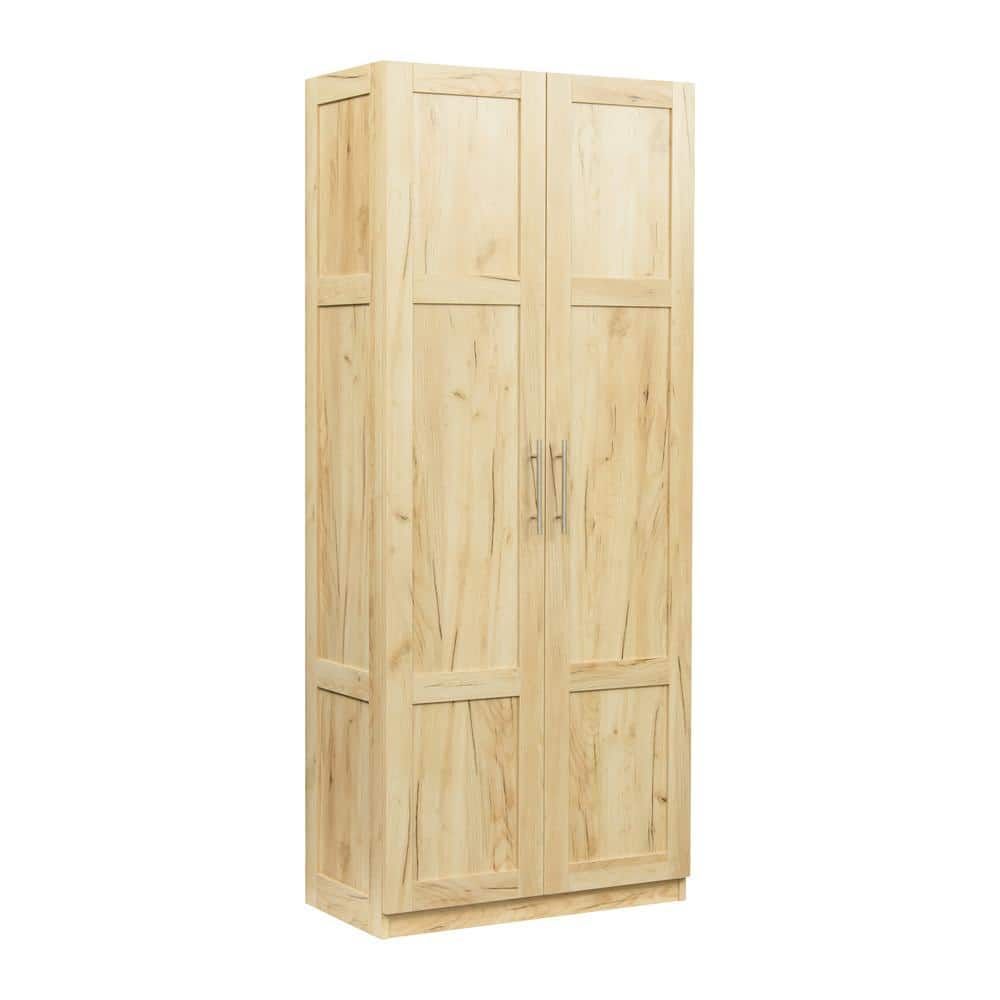 Oak Modern High Wardrobe 2 Door Armoire (71 In. H X 30 In. W X 16 In (View 12 of 15)