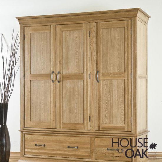 Oak Wardrobes | Solid Wood, Small & Triple | House Of Oak With Regard To Oak Wardrobes For Sale (View 5 of 15)