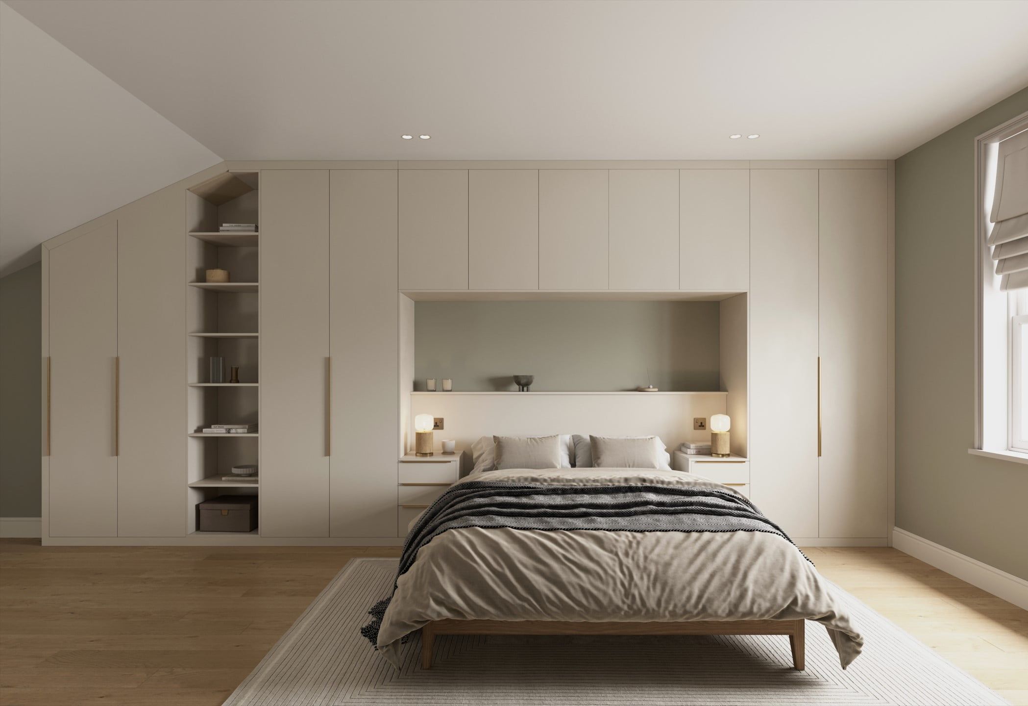 Overbed Fitted Wardrobes And Storage Units, Bespoke Overhead Storage Intended For Bedroom Wardrobes Storages (View 10 of 15)