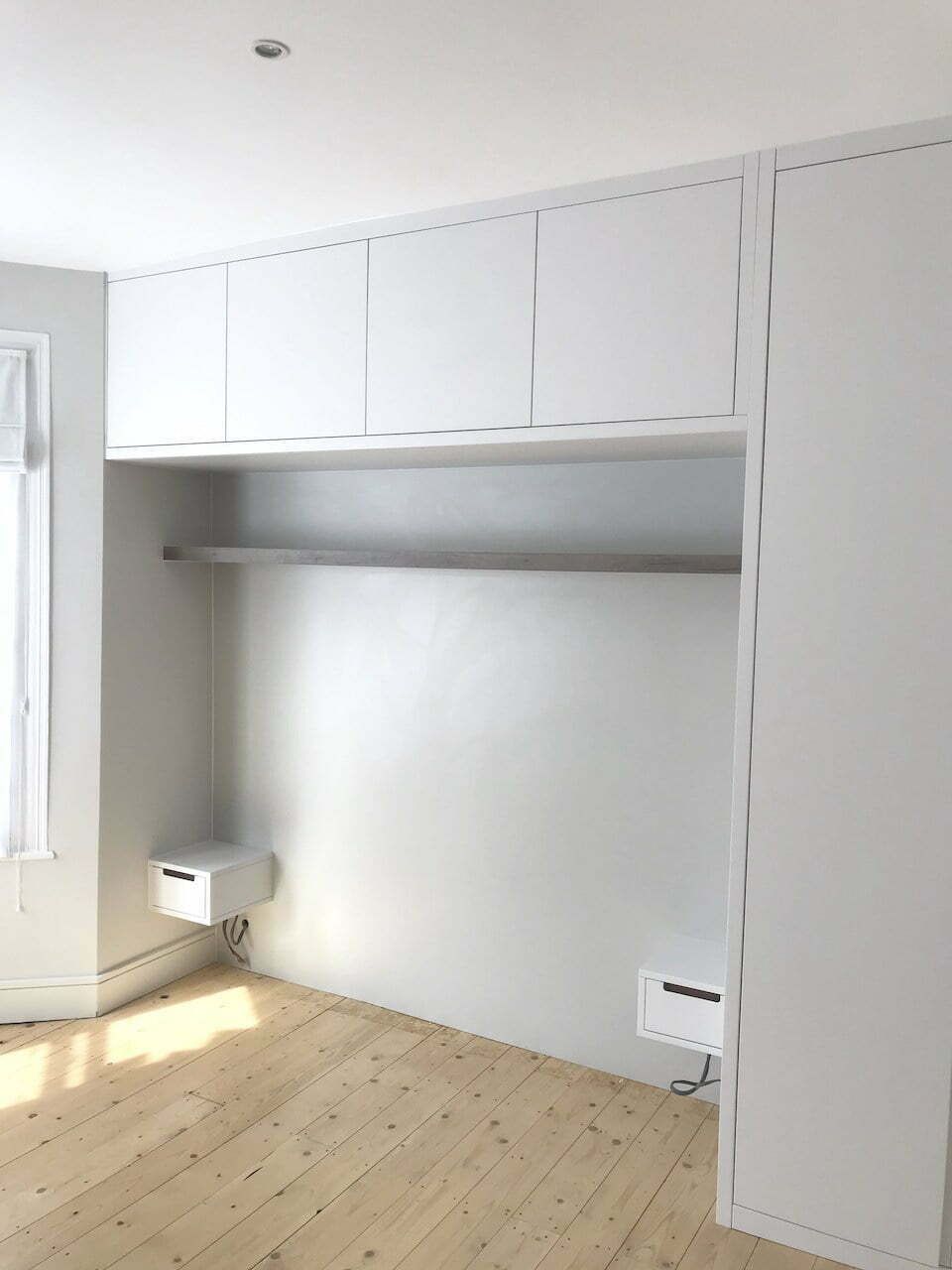 Overbed Fitted Wardrobes And Storage Units, Bespoke Overhead Storage With Over Bed Wardrobes Units (Photo 12 of 15)