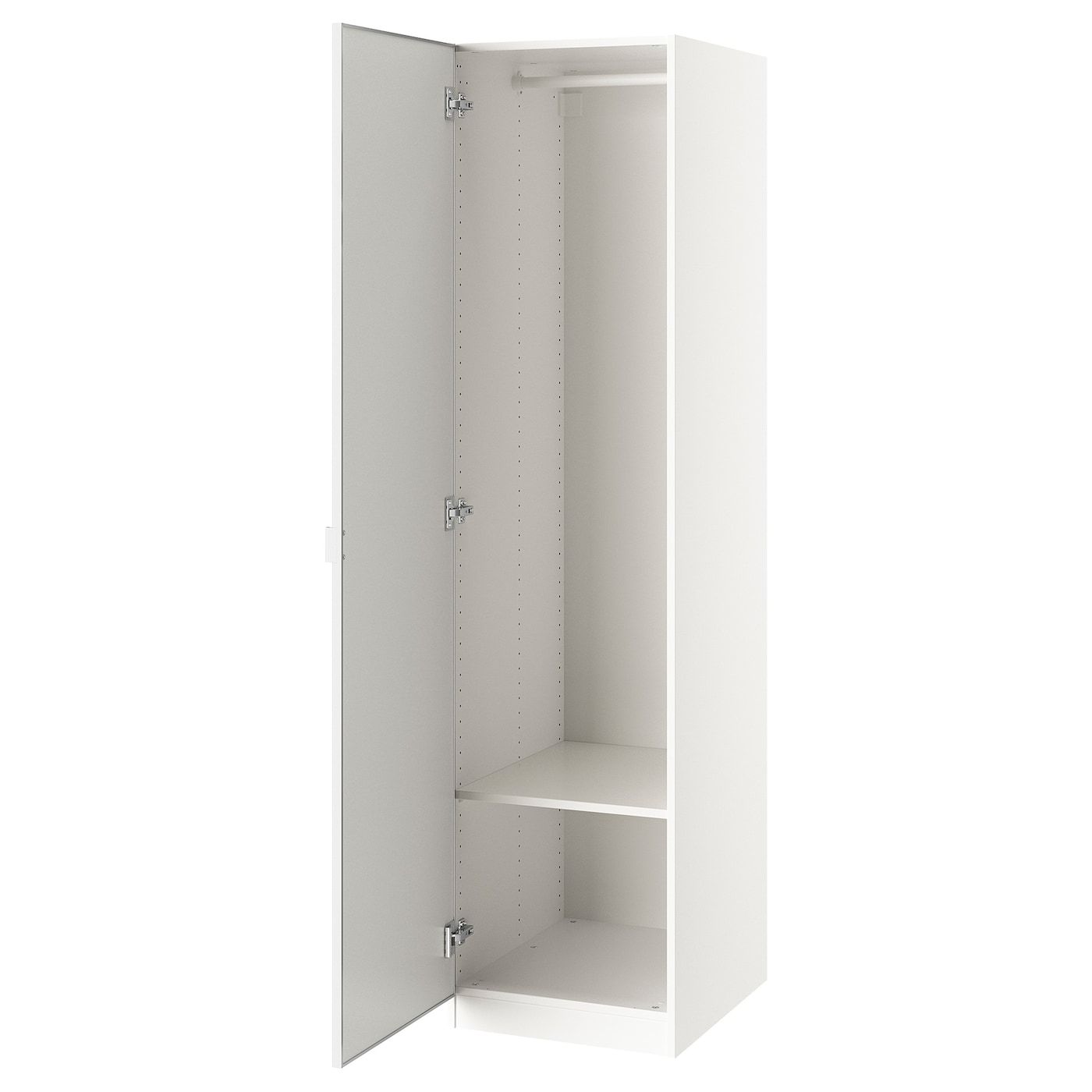 Pax / Åheim Wardrobe Combination, White/mirror Glass, 195/8x235/8x791/4" –  Ikea With Regard To Single Wardrobes With Mirror (View 3 of 15)
