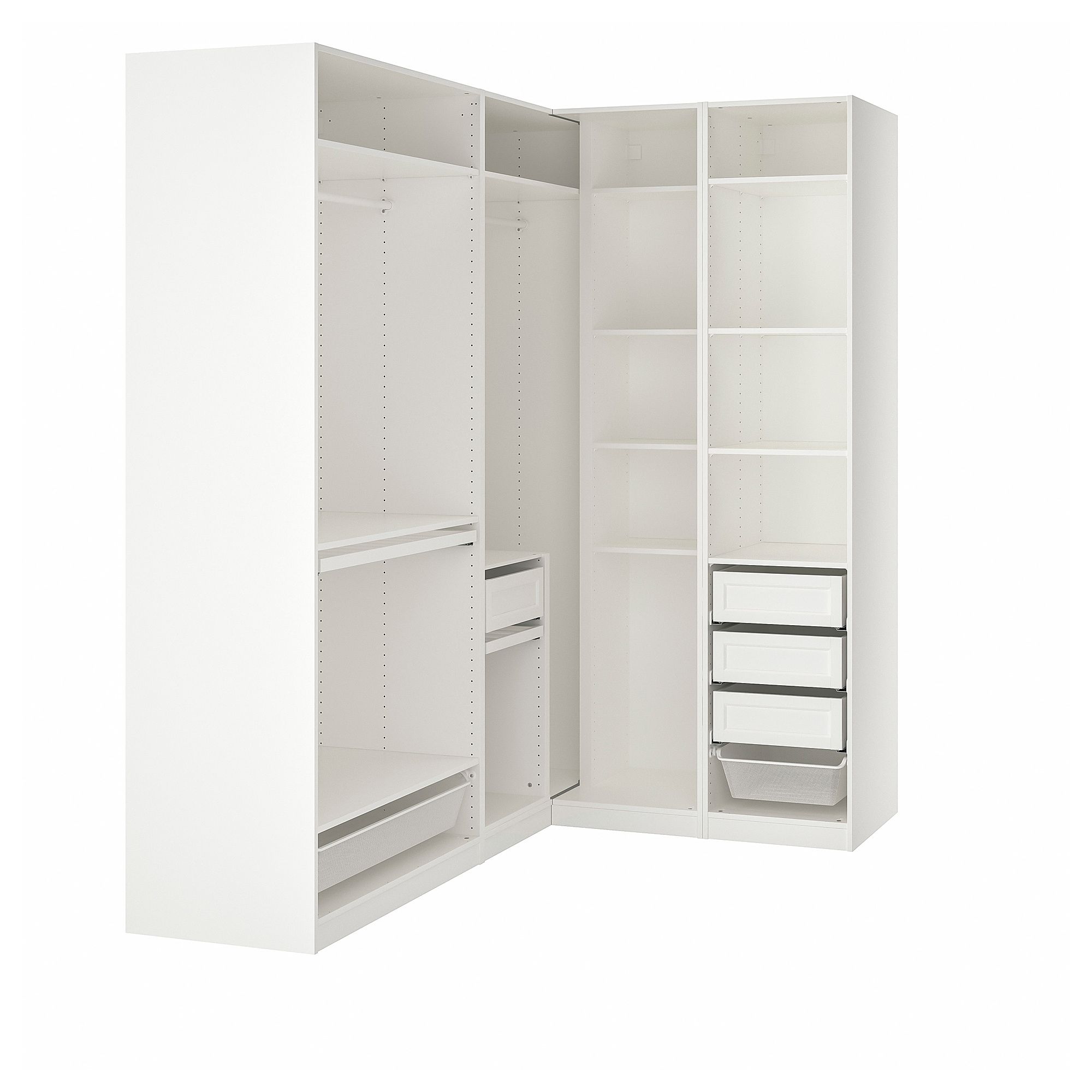 Pax Corner Wardrobe White 210/160x236 Cm | Ikea Lietuva Intended For Corner Wardrobes Closet Ikea (View 11 of 15)