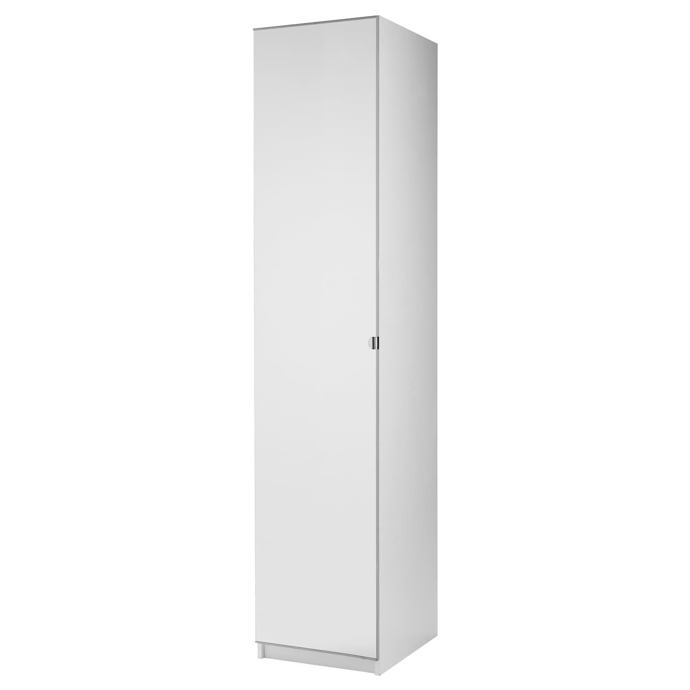 Pax / Vikedal Wardrobe With 1 Door, White/mirror Glass, 50x60x236 Cm – Ikea In One Door Mirrored Wardrobes (View 3 of 15)