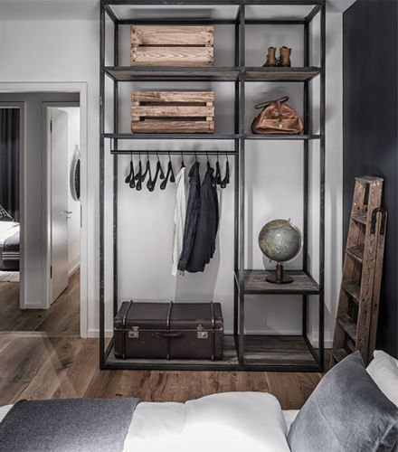 Pin On Industrial And Eclectic Style Pertaining To Industrial Style Wardrobes (View 2 of 15)