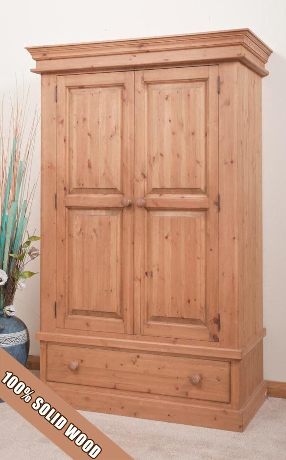 Pine Wardrobes — The Pine Station Intended For Pine Wardrobes With Drawers And Shelves (View 2 of 15)