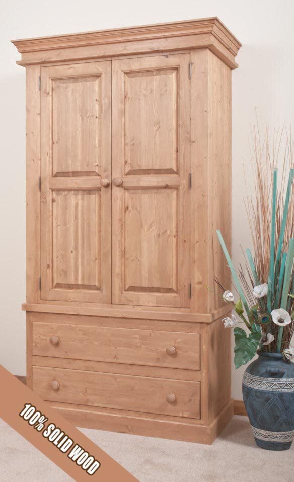 Pine Wardrobes — The Pine Station With Pine Wardrobes With Drawers (View 10 of 15)