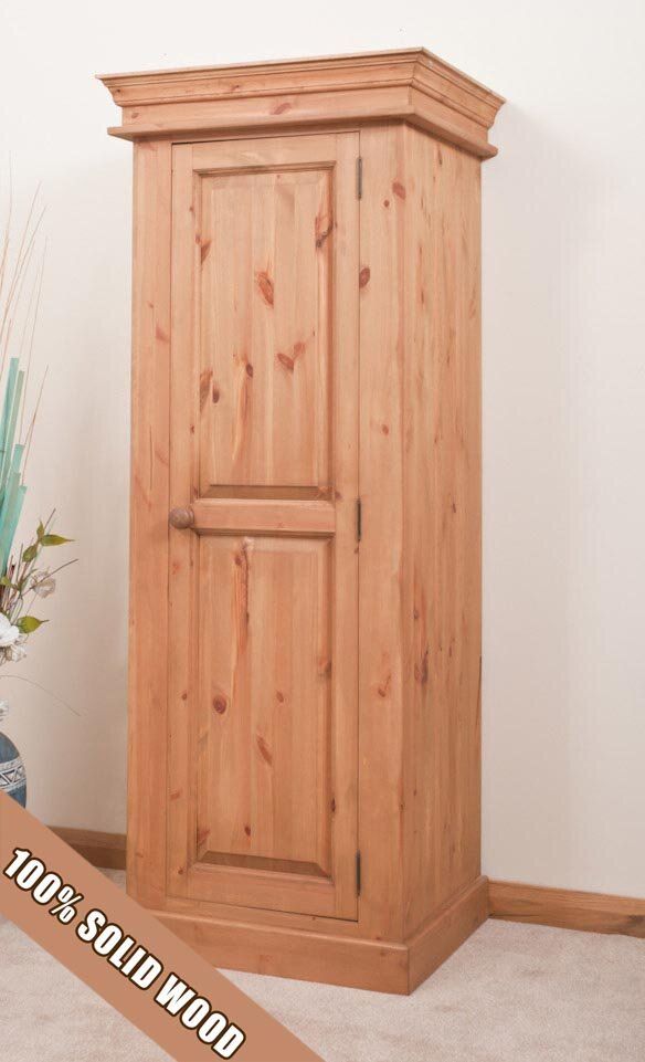 Pine Wardrobes — The Pine Station With Single Pine Wardrobes With Drawers (View 4 of 15)