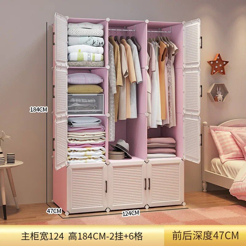 Plastic Wardrobes Simple Bedroom Closet Organizer Simple Folding Baby  Wardrobe Armoire Cabinet Storage Armario Home Furniture 5   – Aliexpress  Mobile In Cheap Baby Wardrobes (View 13 of 15)