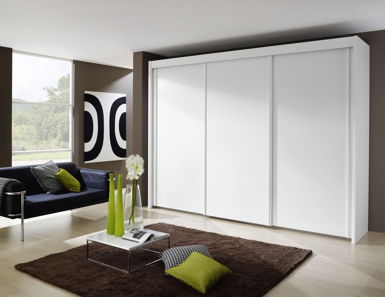 Rauch Imperial 3 Door Sliding Wardrobe In White – W 280cm – Cfs Furniture Uk Inside Rauch Imperial Wardrobes (View 9 of 15)