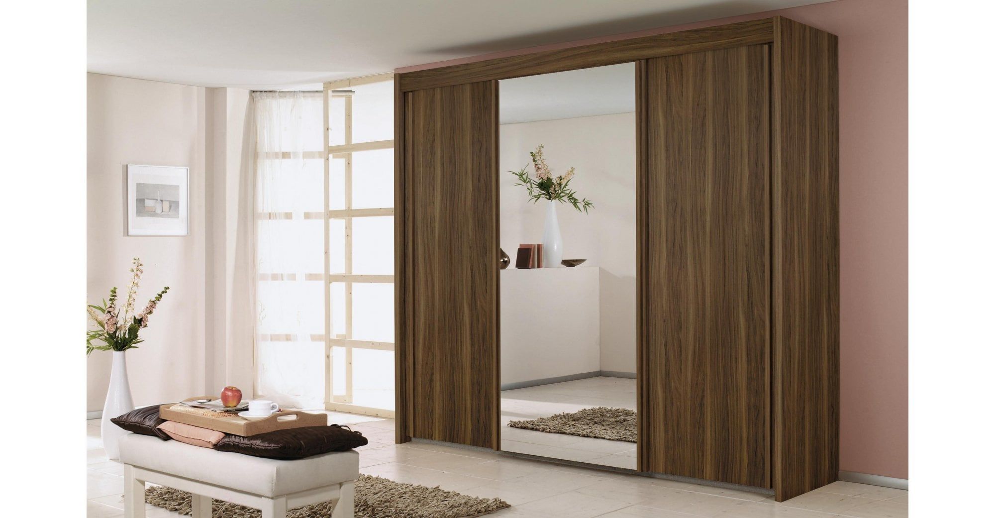 Rauch Kent 3 Door Centre Mirror Wardrobe – The Place For Homes Pertaining To Kent Wardrobes (View 12 of 15)
