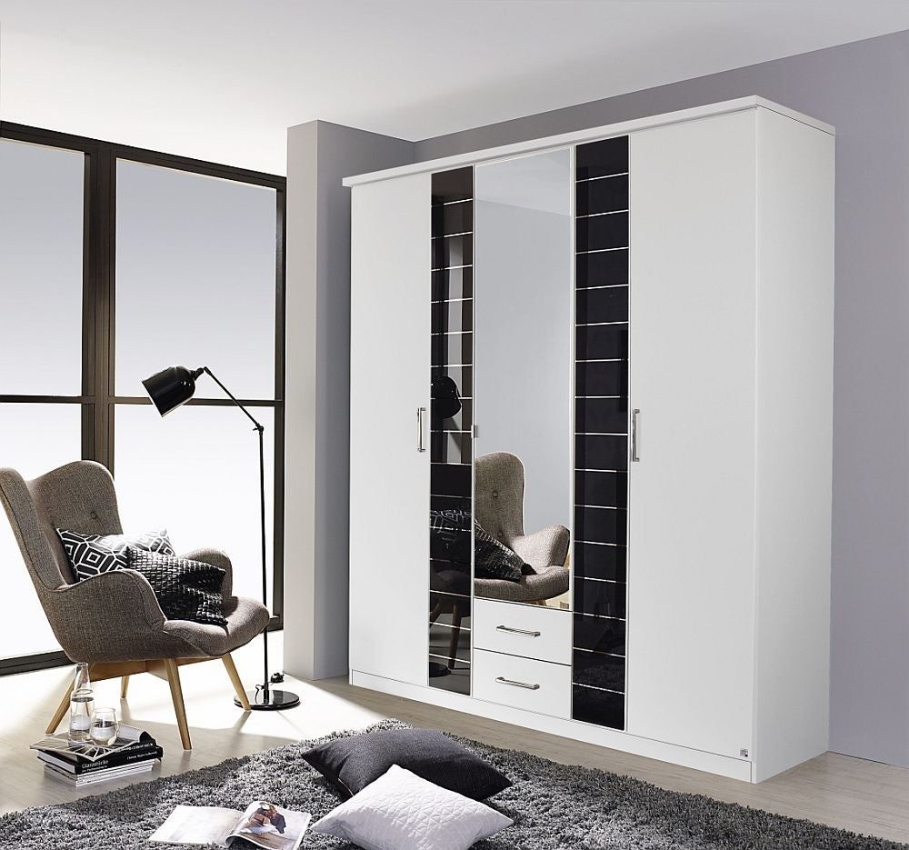 Rauch Terano 3 Door Combi Wardrobe In White And Basalt – 181cm Wide –  Allans Furniture & Flooring Warehouse Regarding Combi Wardrobes (Photo 9 of 15)