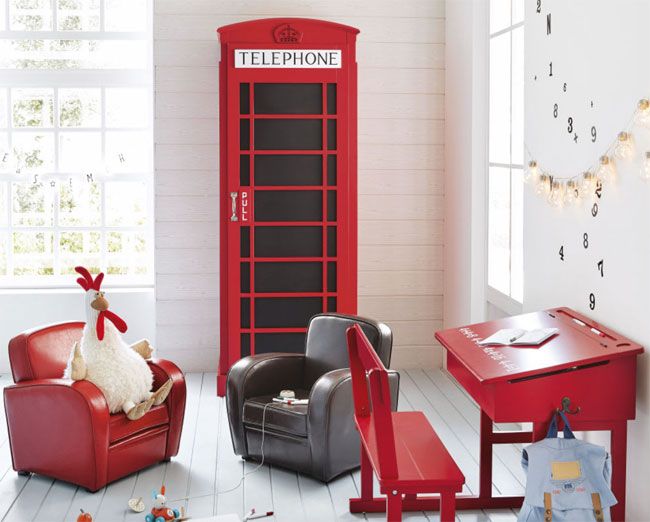Red Phone Box Wardrobe For Kids At Maisons Du Monde – Retro To Go With Regard To Telephone Box Wardrobes (View 4 of 15)