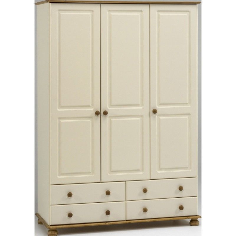 Richmond Cream And Pine 3 Door 4 Drawer Wardrobe Self Assembly Furniture In  Telford With Richmond Wardrobes (Photo 15 of 15)