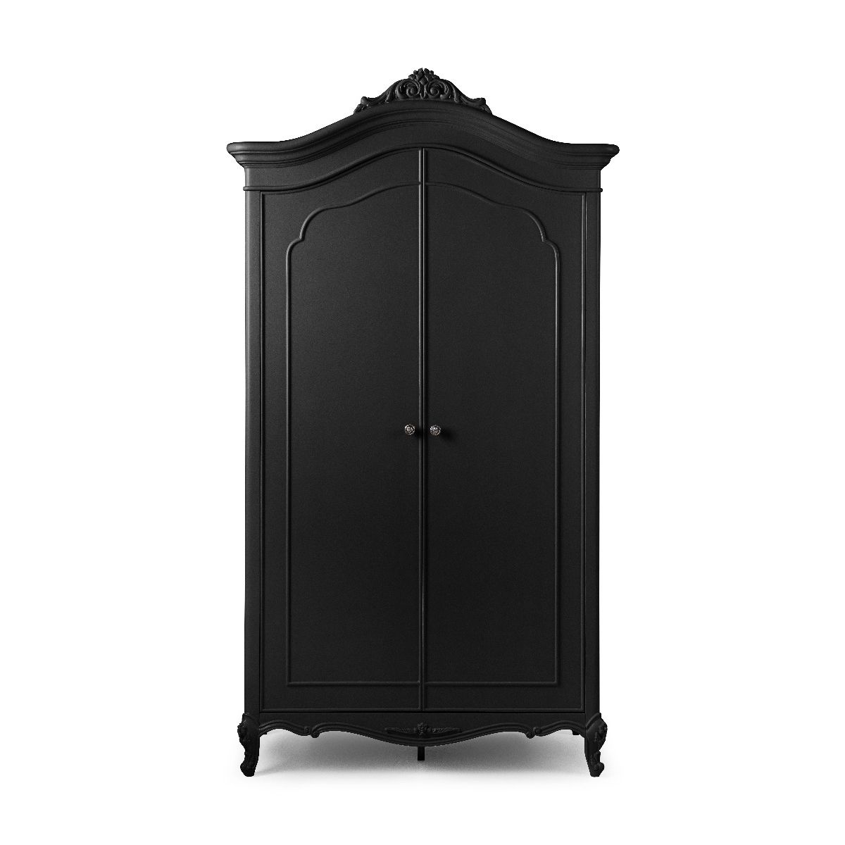 Rochelle Noir 2 Door French Armoire | French Bedroom Furniture – French  Style Wardrobes Pertaining To Black French Style Wardrobes (View 3 of 15)