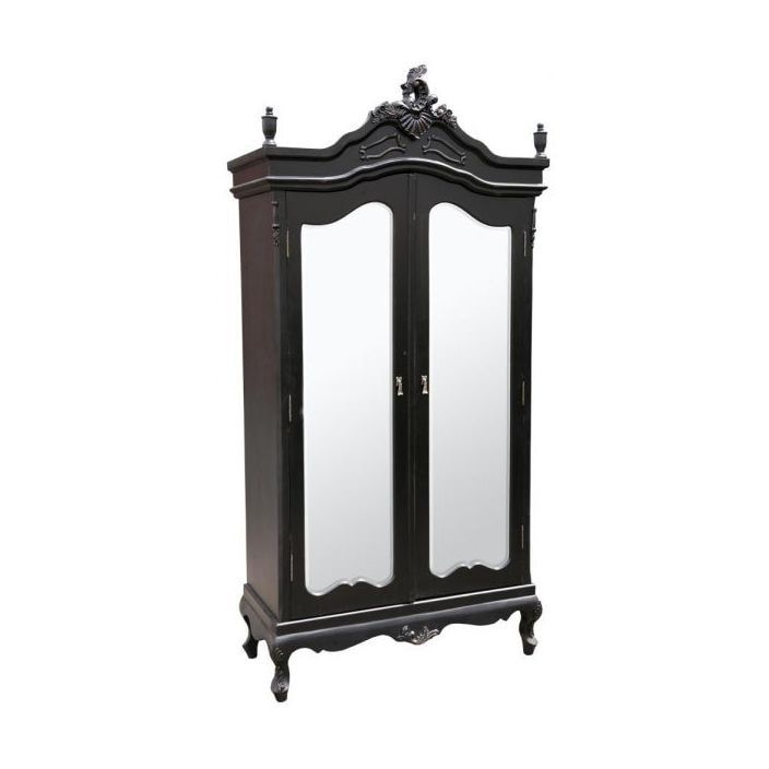 Rococo Antique French Wardrobe Is A Fantastic Addition To Our Antique French  Bedroom Furniture Regarding Black French Style Wardrobes (Photo 11 of 15)