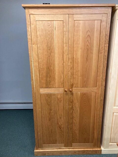 Shaker Furniture Of Maine » Cherry Wardrobe For Wardrobes In Cherry (View 12 of 15)