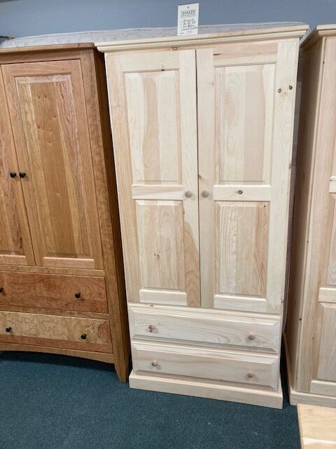 Shaker Furniture Of Maine » Pine 2 Door 2 Drawer Wardrobe Within Pine Wardrobes With Drawers (View 5 of 15)