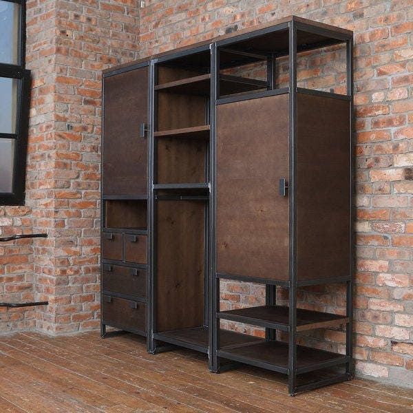Shard Industrial Wardrobe Unit – Etsy Uk In Industrial Style Wardrobes (View 10 of 15)