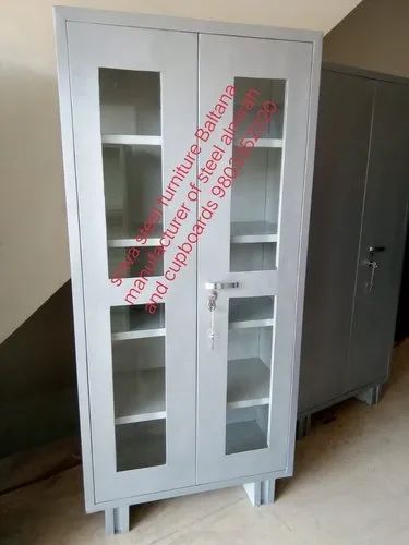 Silver Metal Library Steel Almirah, For Office, Size: 78*36*22 Inches Throughout Silver Metal Wardrobes (View 14 of 15)