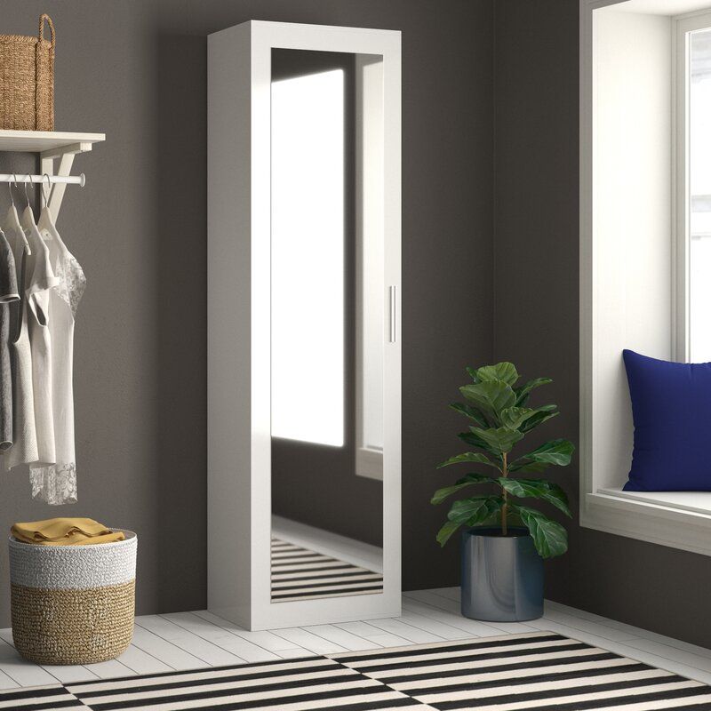 Smart – Single Door Wardrobe With Mirrored Front  Dream Decor – Pak  Tameer Regarding Single Door Mirrored Wardrobes (View 6 of 15)