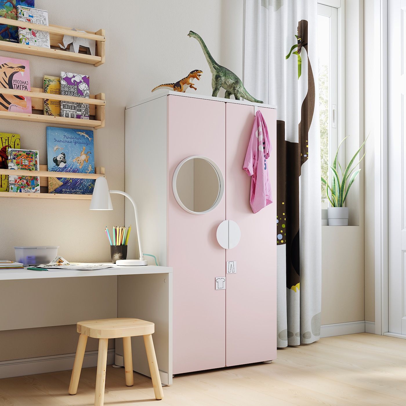 Småstad Wardrobe, White/pale Pink, 60x42x123 Cm – Ikea With Childrens Pink Wardrobes (View 5 of 15)