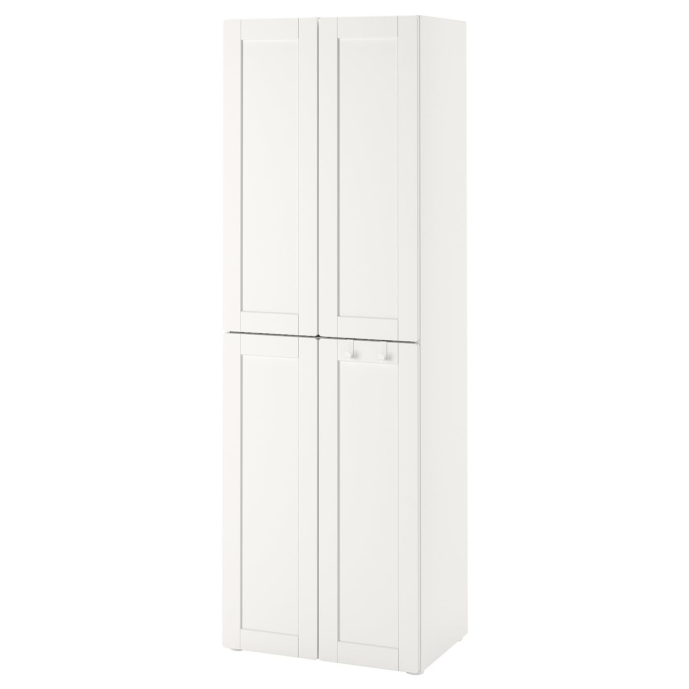 Småstad Wardrobe, White With Frame/with 2 Clothes Rails, 60x42x181 Cm – Ikea Throughout Ikea Double Rail Wardrobes (Photo 1 of 15)