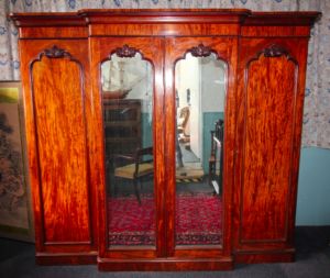 Sold Victorian Four Door Mahogany Wardrobe – Country Homes Antiques In Antique Breakfront Wardrobes (View 15 of 15)