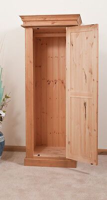 Solid Pine Wardrobe | Single 1 Door | Handmade | Dovetailed | Waxed | Ebay Intended For Pine Single Wardrobes (View 8 of 15)