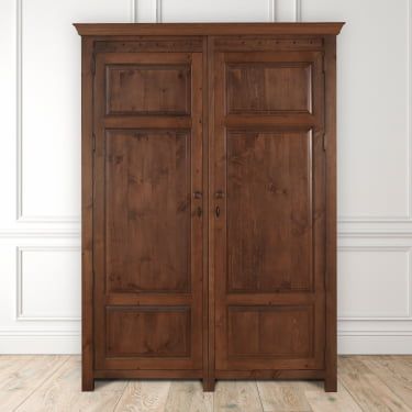 Solid Wood 2 Door Large Emperor Wardrobe With Free Delivery Inside Large Wooden Wardrobes (View 3 of 15)