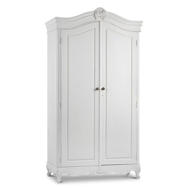 Sophia French Plain Armoire With Two Doors | French Bedroom Furniture | French  Wardrobes | White French Armoire For French White Wardrobes (Photo 7 of 15)