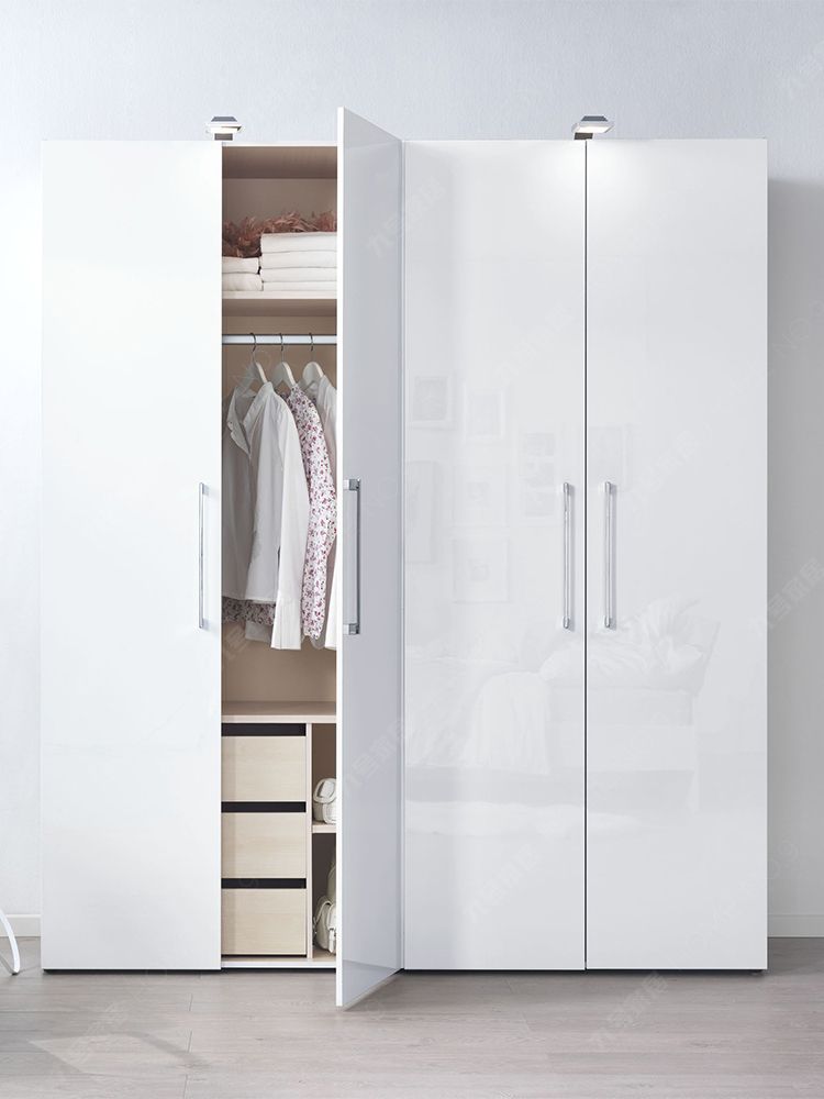 Source Custom Modern Simple High Gloss Closet Wardrobes White Lacquer  Wooden Wardrobe On M (View 14 of 15)