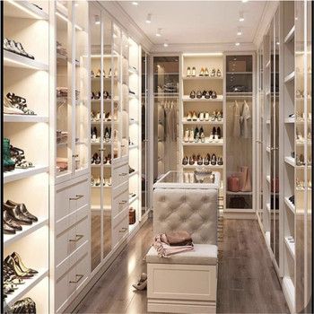 Source French Style Cream White Luxury Custom Wooden Bedroom Walking Closet  And Wardrobe On M (View 12 of 15)