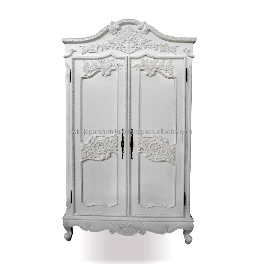 Source Home Furniture Wardrobe Rococo Style – White French Furniture  Wardrobe Indonesia On M (View 11 of 15)