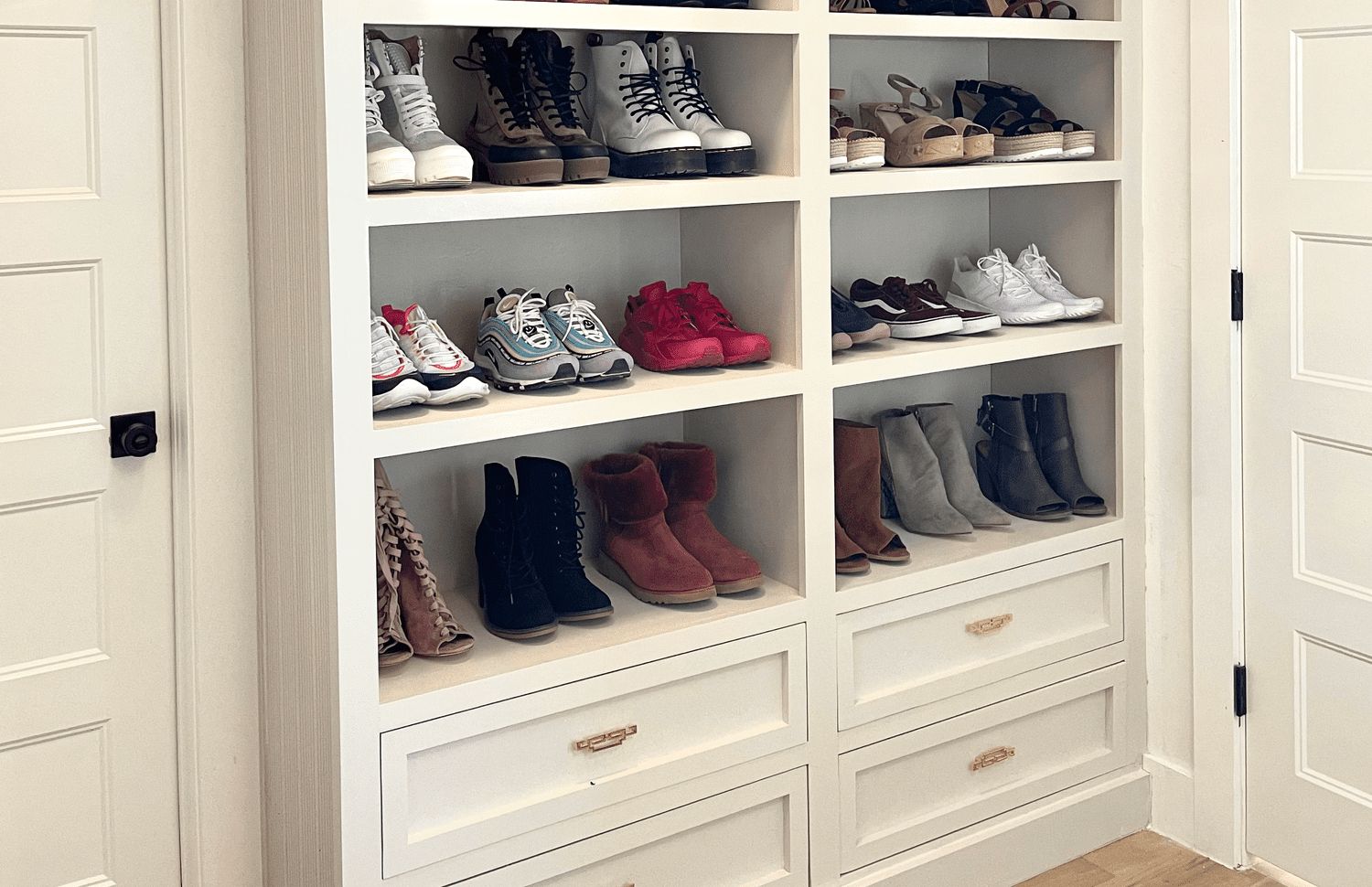 Space Of The Week: Diy Floor To Ceiling Shoe Storage Wall In Wardrobes Shoe Storages (Photo 1 of 15)