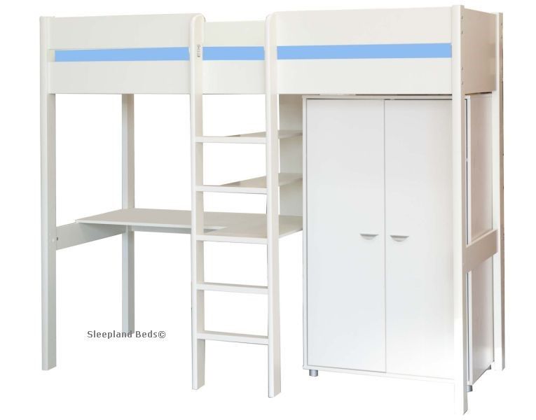 Stompa Uno 7 High Sleeper Bed – Wardrobe – Shelves – Desk For Stompa Wardrobes (View 15 of 15)