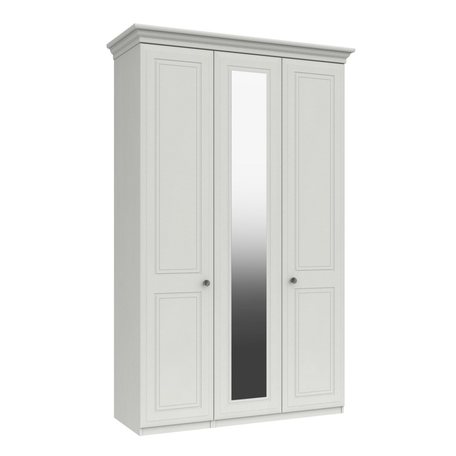 Tall 3 Door Wardrobe With Mirror – Tr Hayes Furniture Bath With Regard To White 3 Door Mirrored Wardrobes (View 11 of 15)