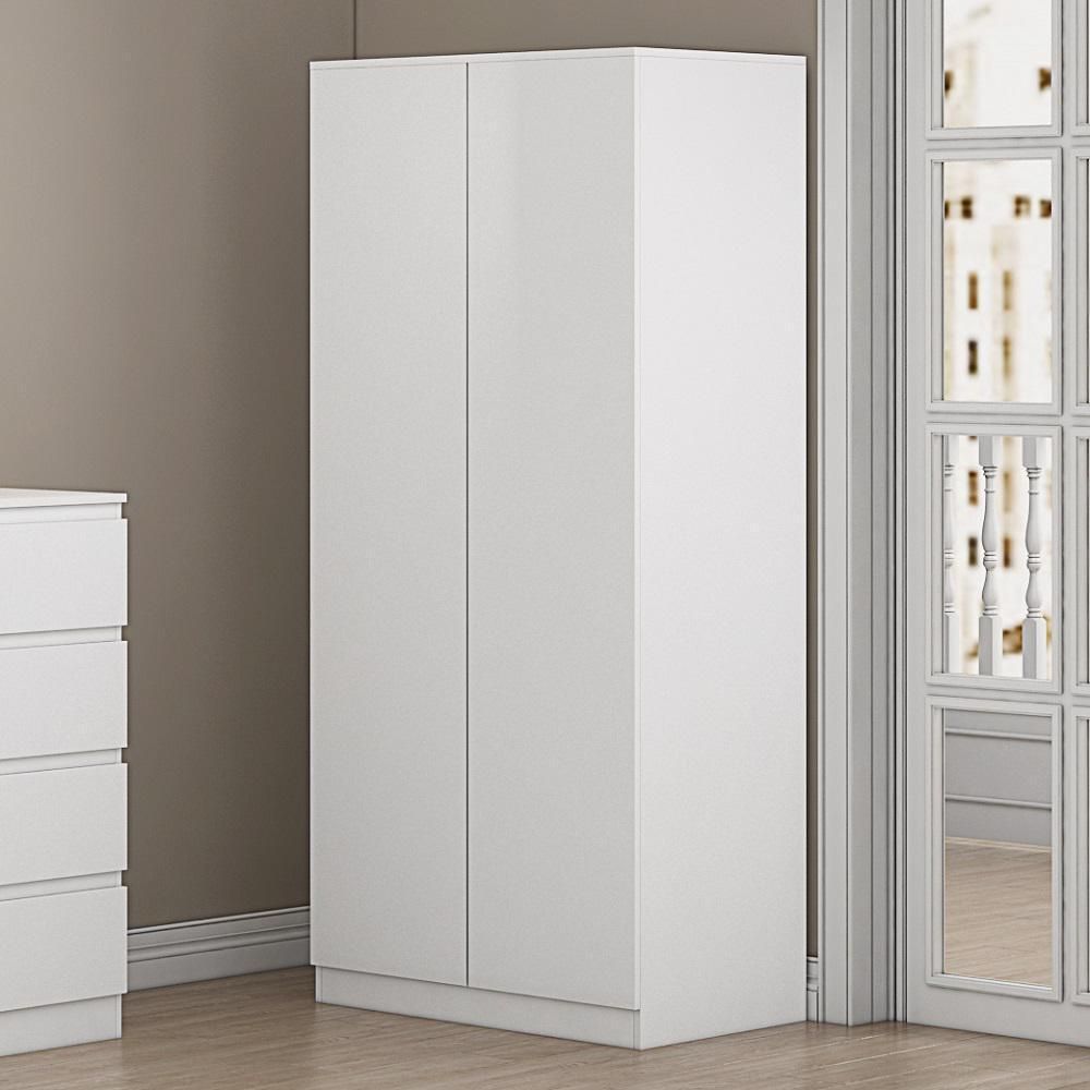 Tall White Double Door Wardrobe With Hanging Rail Modern Bedroom Furniture  5060559589628 | Ebay For Tall Double Hanging Rail Wardrobes (Photo 5 of 15)