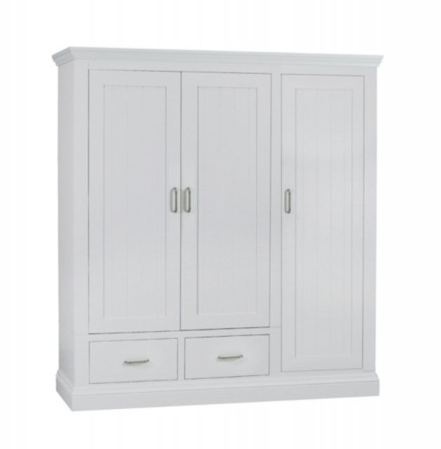 Tch Furniture Coelo Fully Painted 2 Drawer Triple Wardrobe – Wardrobes –  Hafren Furnishers Intended For Painted Triple Wardrobes (Photo 15 of 15)