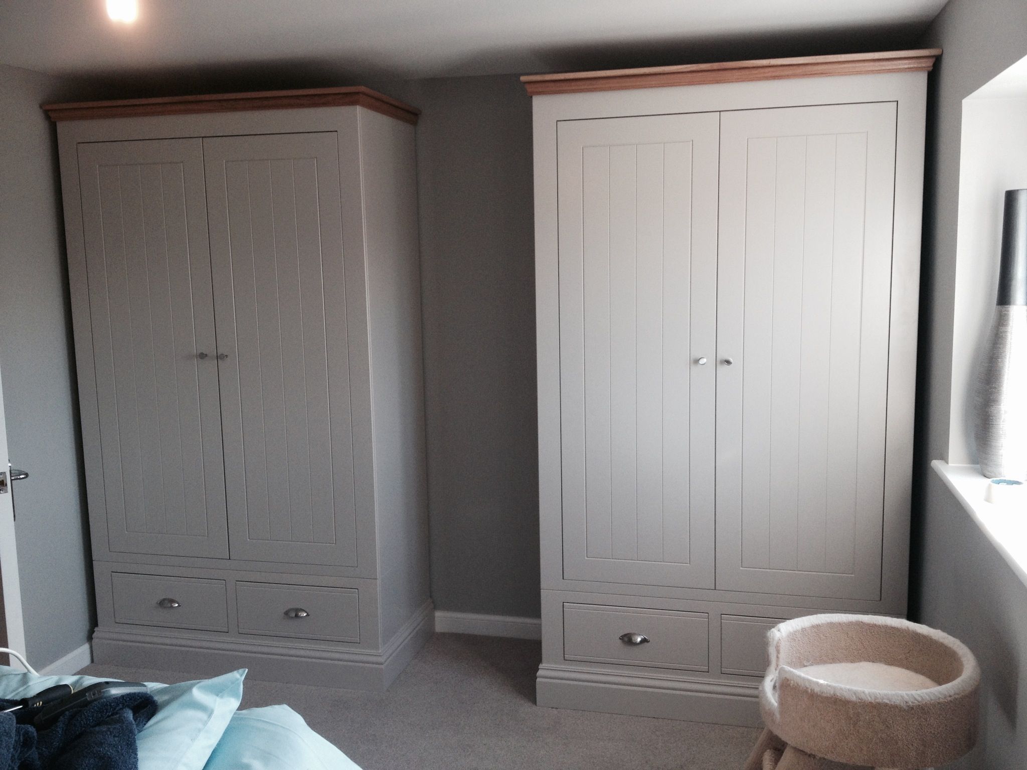 Two Of Our New England Extra Tall Wardrobes Installed Today | Tall Cabinet  Storage, Furniture, Classic Interior Within Tall Wardrobes (Photo 12 of 15)