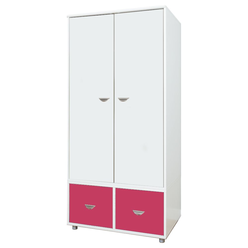 Uno Wardrobe 2 With Pink Doors Throughout Stompa Wardrobes (View 10 of 15)