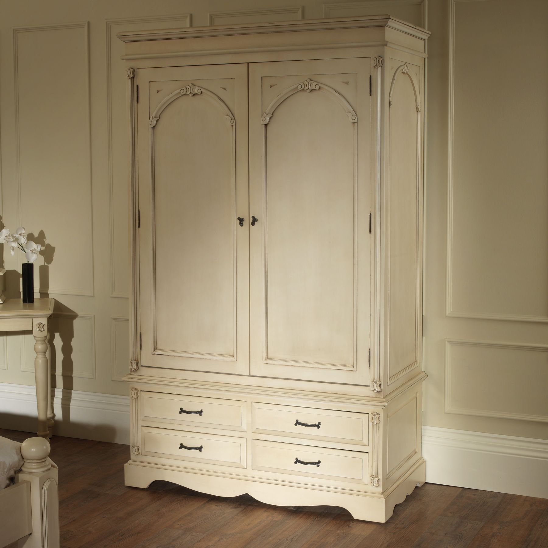Victorian Antique French Wardrobe Works Well Alongside Our Shabby Chic  Furniture Intended For Victorian Style Wardrobes (View 2 of 15)