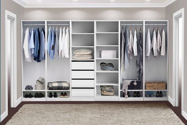 Walk In Wardrobe 6 Shelf Unit White – Flexi Storage Regarding 6 Shelf Wardrobes (View 2 of 15)