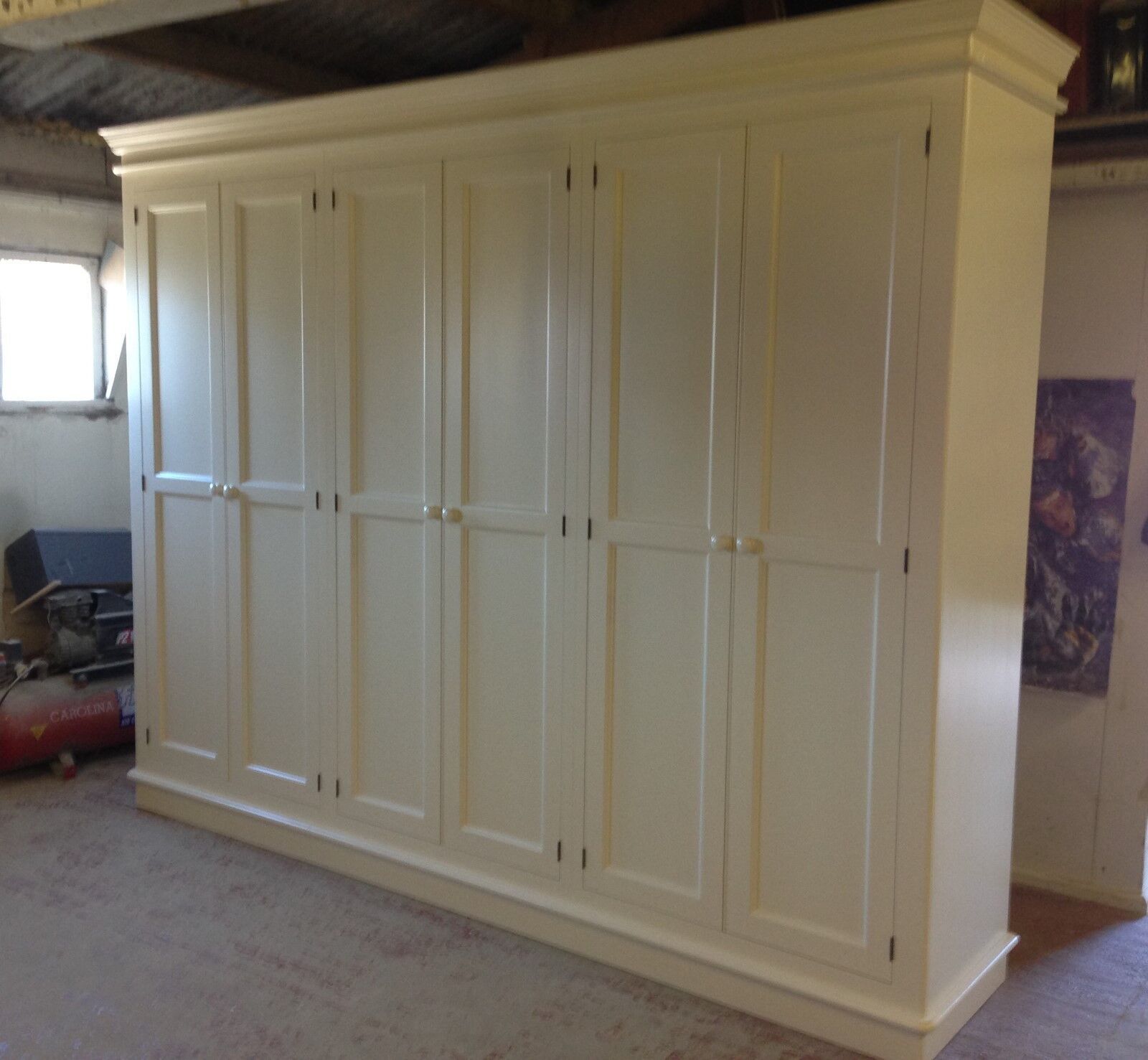 Wardrobe – Painted 6 Door Full Hanging – Victorian Style With Plinth | Ebay Pertaining To Victorian Wardrobes (View 11 of 15)