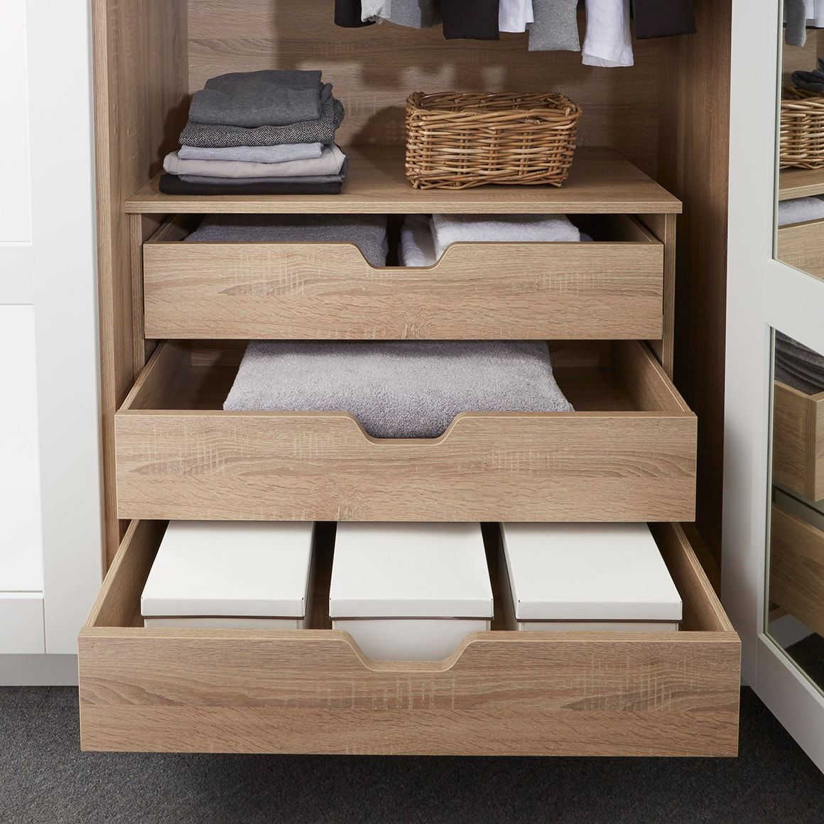 Wardrobe Storage Solutions Ireland | The Panelling Centre Intended For Oak Wardrobes With Drawers And Shelves (Photo 15 of 15)