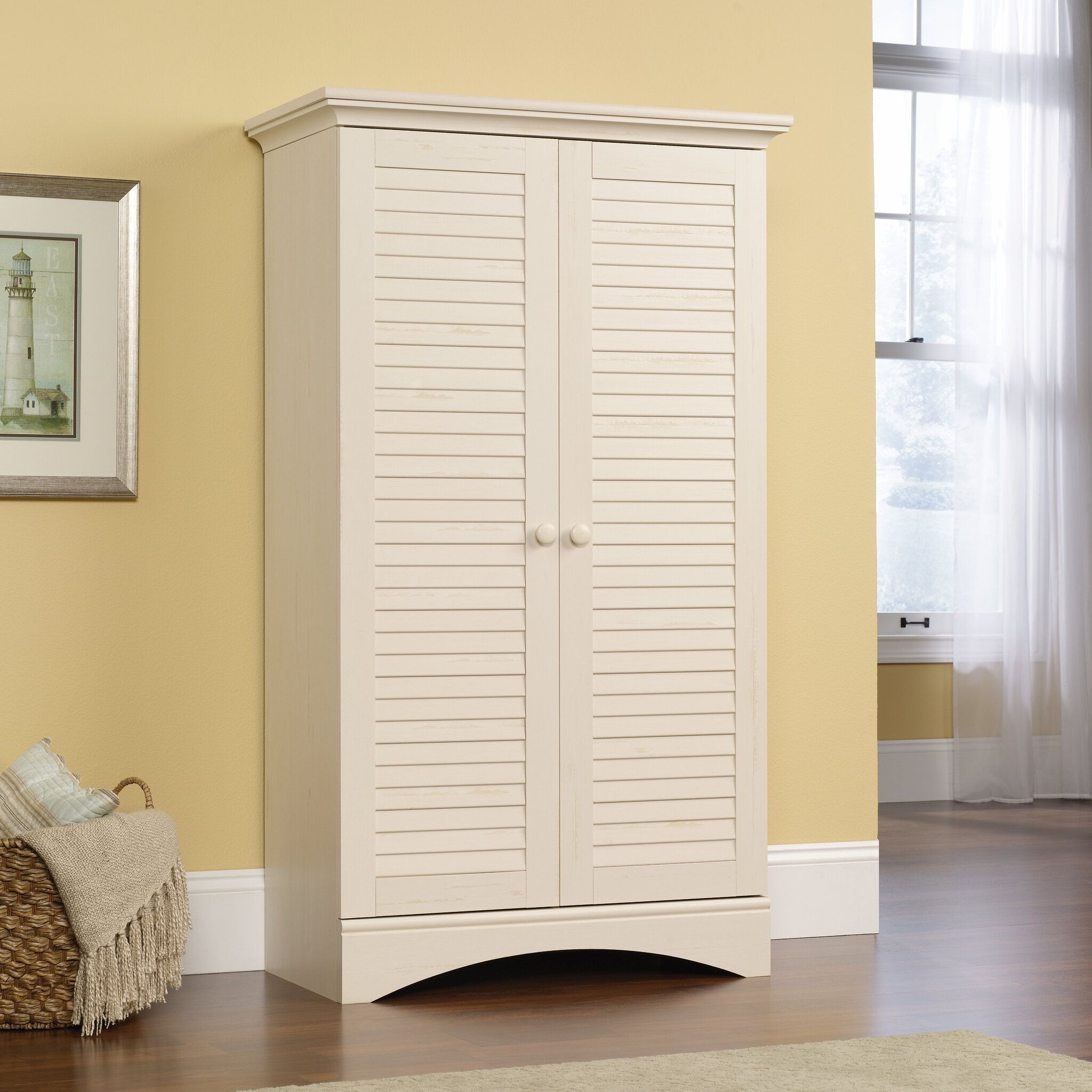 Wayfair | White Armoires & Wardrobes You'll Love In 2023 Pertaining To Tall White Wardrobes (Photo 5 of 13)